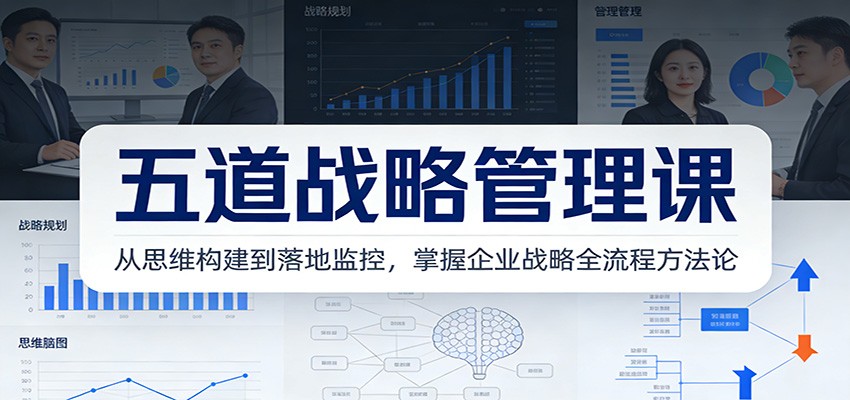 五道战略管理课：从思维构建到落地监控，掌握企业战略全流程方法论-追逐云网创