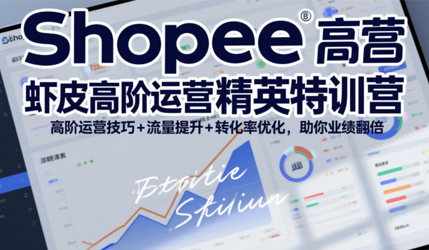 Shopee虾皮高阶运营精英特训营，高阶运营技巧+流量提升+转化率优化，助你业绩翻倍-追逐云网创