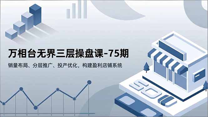 万相台无界三层操盘课-75期，销量布局、分层推广、投产优化，构建盈利店铺系统-追逐云网创