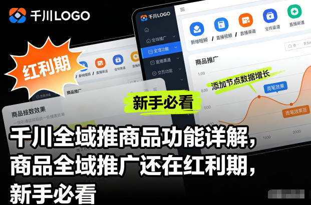 千川全域推商品功能详解，商品全域推广还在红利期，新手必看-追逐云网创