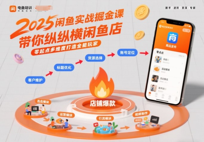 2025闲鱼实战掘金课，带你纵横闲鱼店，零起点多维度打造全能玩家-追逐云网创