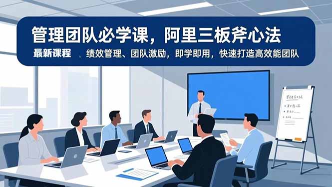 管理团队必学课，阿里三板斧心法、绩效管理、团队激励，即学即用，快速打造高效能团队-追逐云网创