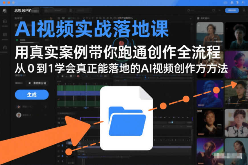 AI视频实战落地课，用真实案例带你跑通创作全流程，从0到1学会真正能落地的AI视频创作方法-追逐云网创