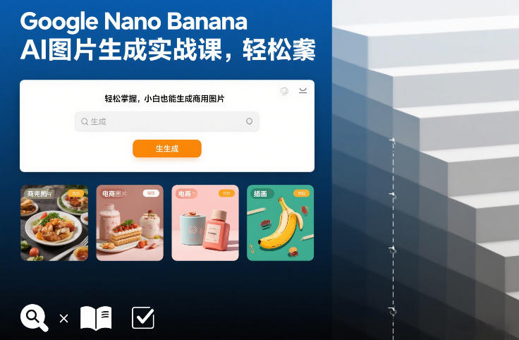 Google Nano Banana AI图片生成实战课，轻松掌握，小白也能生成商用图片-追逐云网创
