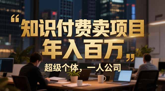 从0到年入百万：超级个体实战心得公开，个人IP×精准引流×成交系统全拆解-追逐云网创