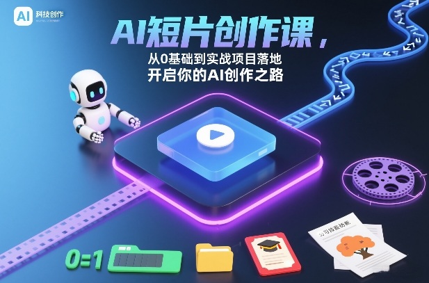 AI短片创作课，从0基础到实战项目落地，开启你的AI创作之路-追逐云网创