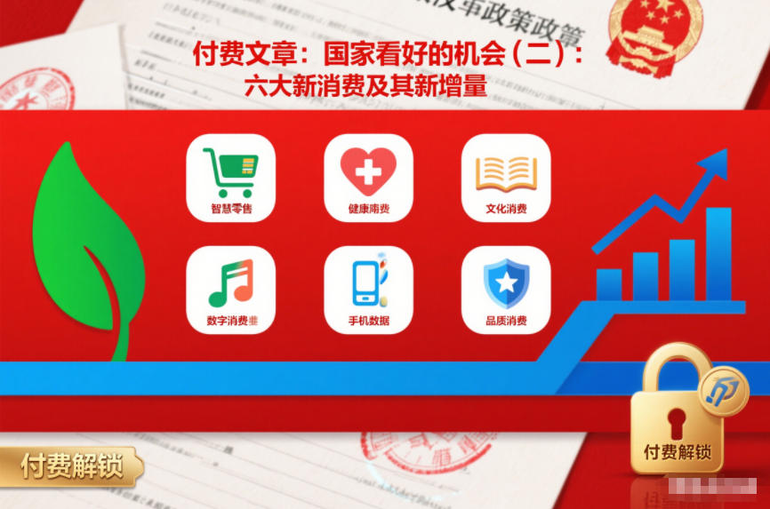 付费文章:国家看好的机会(二):六大新消费及其新增量-追逐云网创