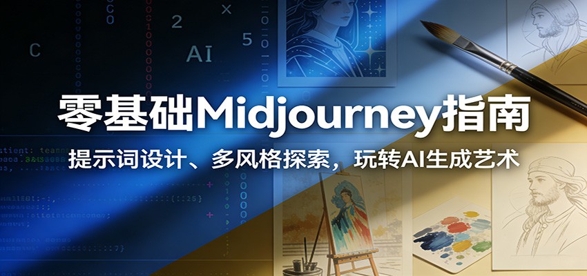 零基础Midjourney指南：提示词设计、多风格探索，玩转AI生成艺术-追逐云网创
