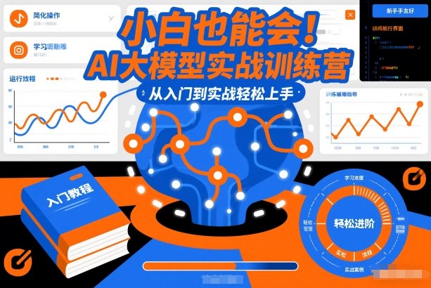 小白也能会！AI大模型实战训练营，从入门到实战轻松上手-追逐云网创