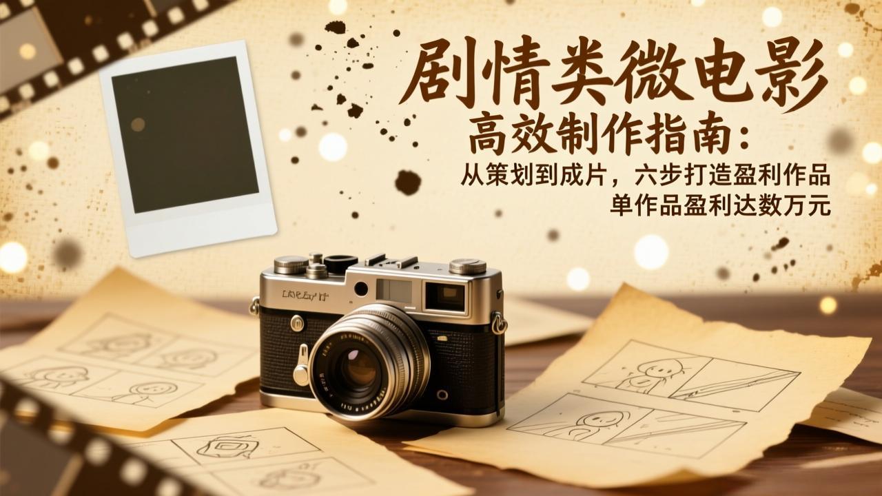 剧情类微电影高效制作指南：从策划到成片，六步打造盈利作品，单作品盈利达数万元-追逐云网创