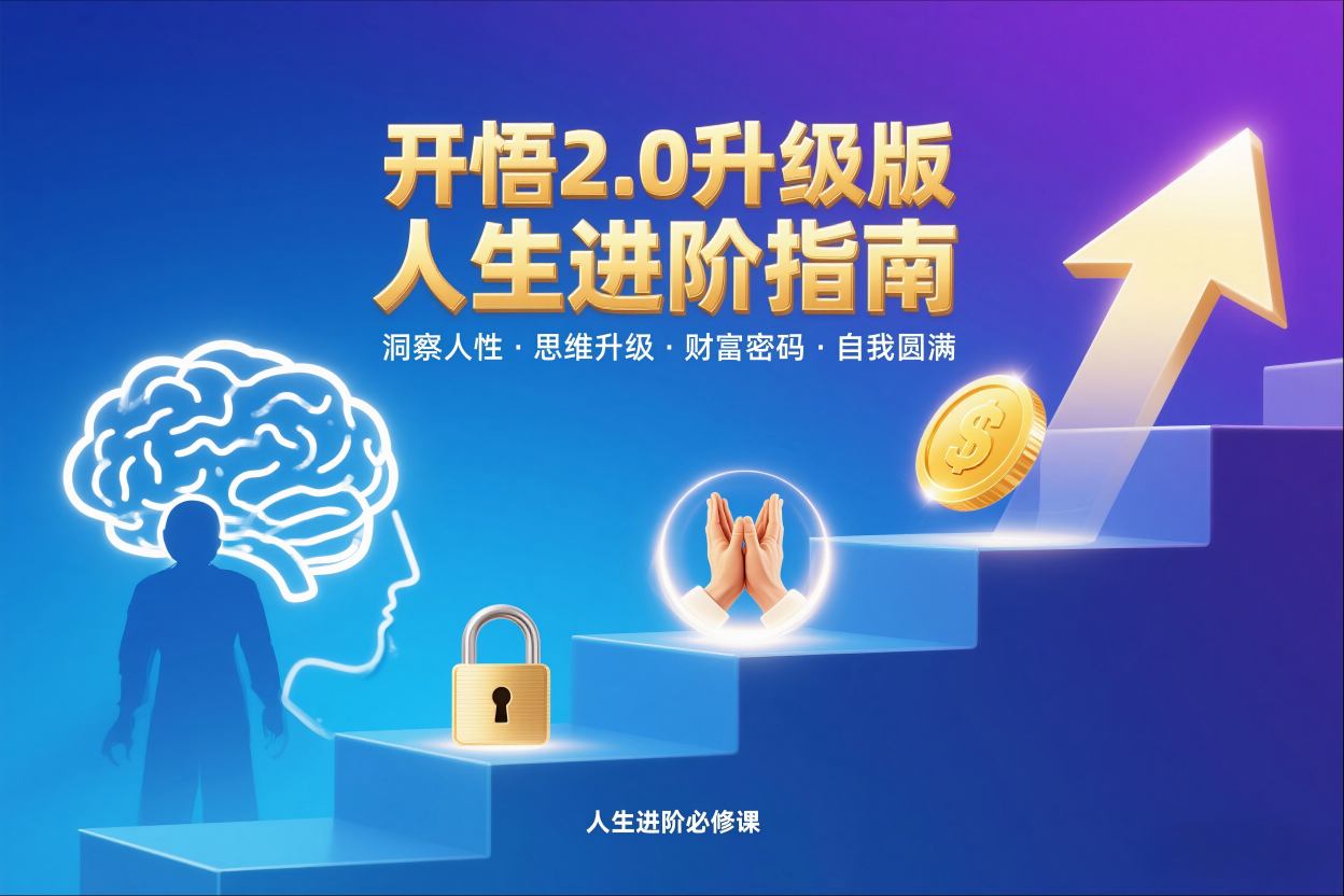 开悟2.0升级版人生进阶指南，洞察人性-思维升级-财富密码-自我圆满-追逐云网创