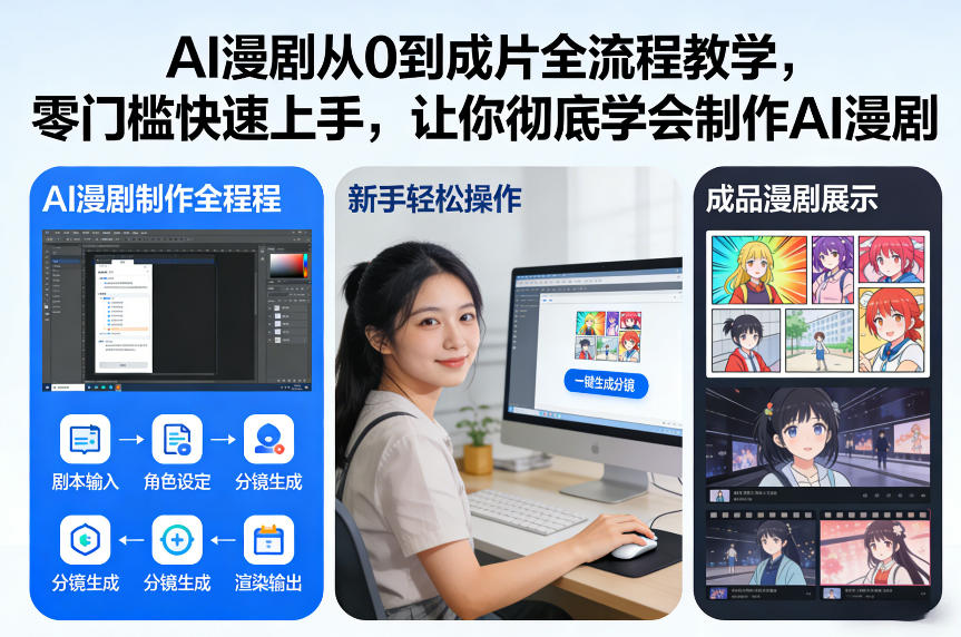 AI漫剧从0到成片全流程教学，零门槛快速上手，让你彻底学会制作AI漫剧【保姆级教程】-追逐云网创