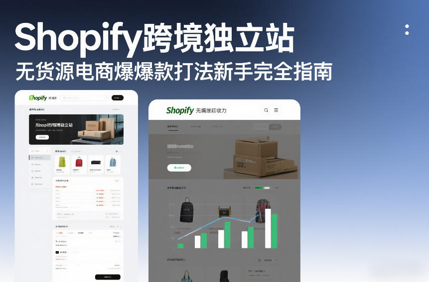 Shopify跨境独立站无货源电商爆款打法新手完全指南-一个小目标云网创