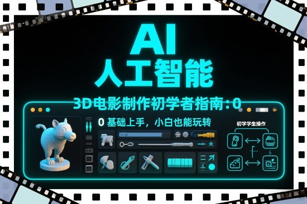 AI人工智能3D电影制作初学者指南：0基础上手，小白也能玩转-追逐云网创