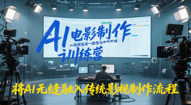 AI电影制作训练营，掌握AI视频生成一致性与电影剪辑，将AI无缝融入传统影视制作流程-追逐云网创