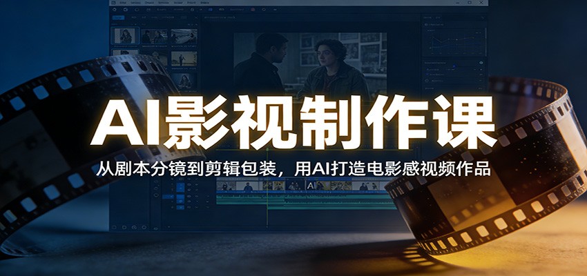 AI影视制作课：从剧本分镜到剪辑包装，用AI打造电影感视频作品-追逐云网创