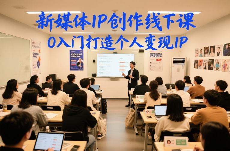 新媒体IP创作线下课，0入门打造个人变现IP-追逐云网创