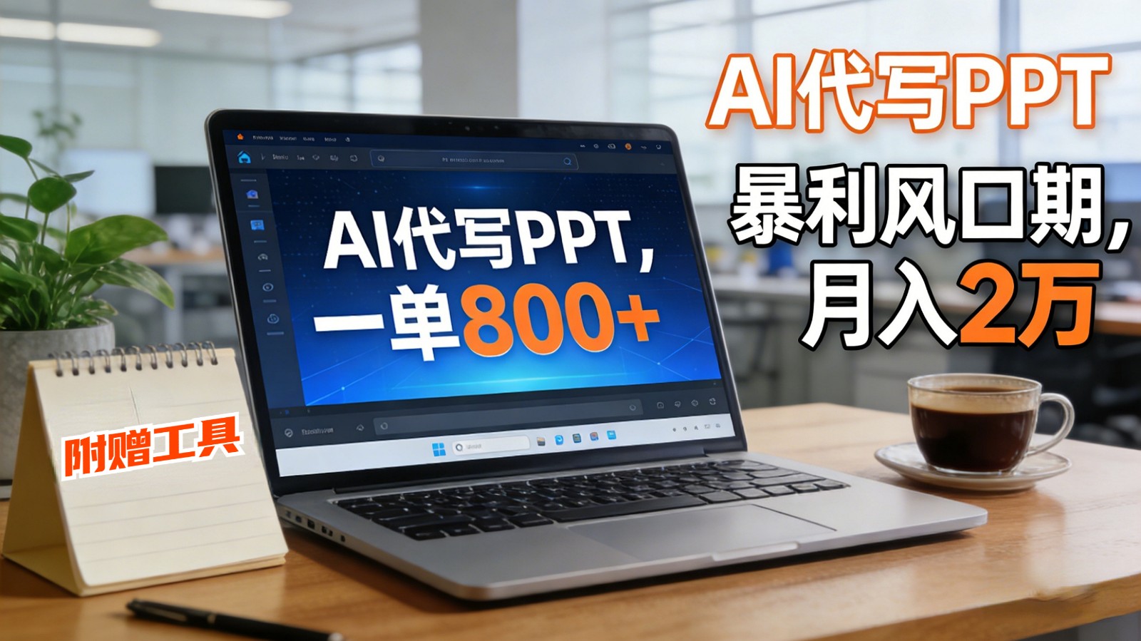 AI 代写做 PPT！一单狂赚 800+，风口期月入 2 万(工具 + 提示词直接送)-追逐云网创