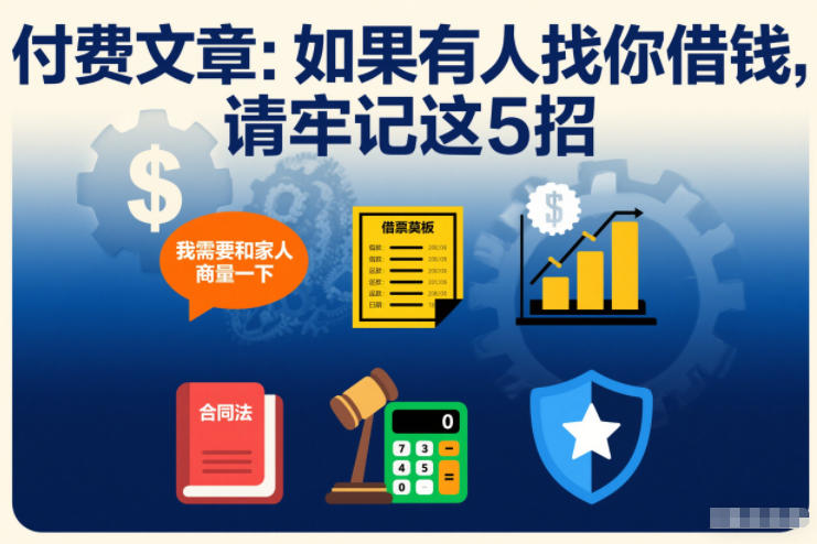 付费文章：如果有人找你借钱，请牢记这5招-追逐云网创