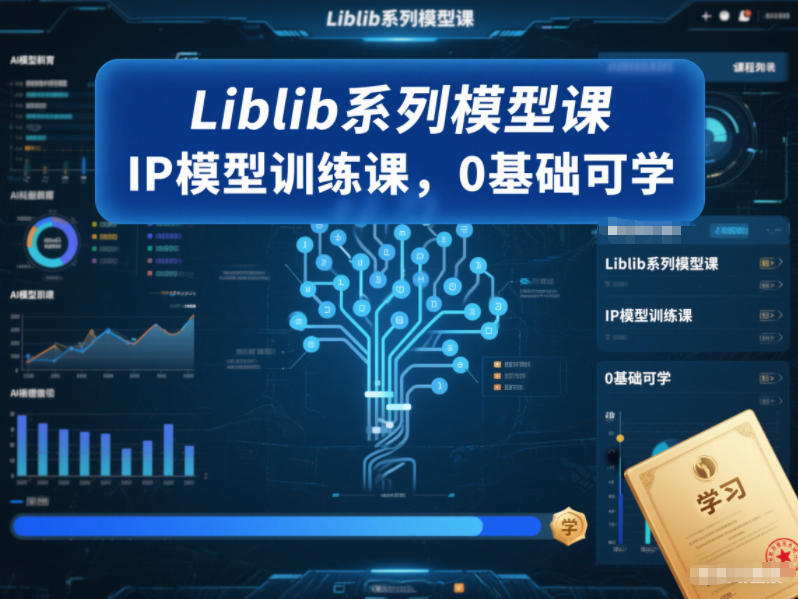 Liblib系列模型课，IP模型训练课，0基础可学-追逐云网创
