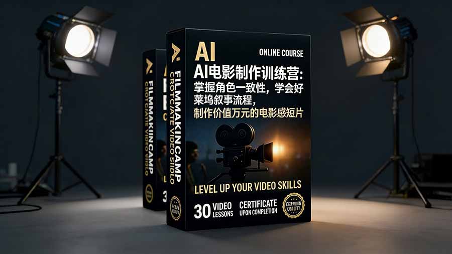 AI电影制作训练营：掌握角色一致性，学会好莱坞叙事流程，制作价值万元的电影感短片-追逐云网创