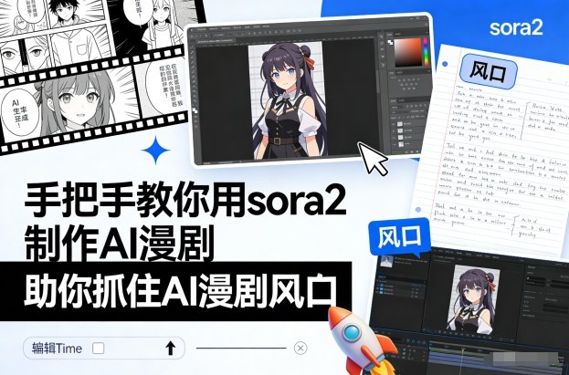 手把手教你用sora2制作AI漫剧，助你抓住AI漫剧风口-追逐云网创