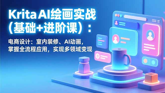 Krita AI绘画实战(基础+进阶课-追逐云网创