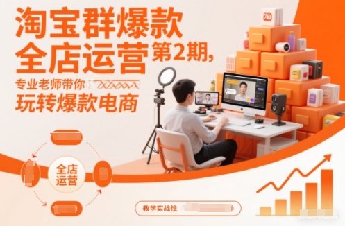 淘宝群爆款全店运营第2期，专业老师带你玩转爆款电商(更新)-追逐云网创