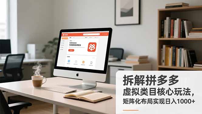 拆解拼多多虚拟类目核心玩法，矩阵化布局实现日入1000+-追逐云网创