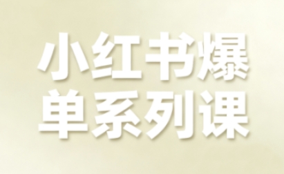 小红书爆单系列课，聚焦小红书电商全链路增长(更新)-追逐云网创