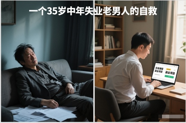付费文章：一个35岁中年失业老男人的自救-追逐云网创
