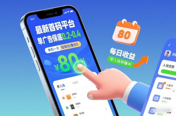 最新首码平台，单广告保底0.2-0.4，单机一天轻松撸80，早入场早賺米【揭秘】-追逐云网创