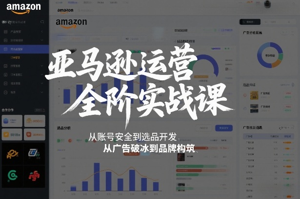 亚马逊运营全阶实战课,从账号安全到选品开发,从广告破冰到品牌构筑(更新2026)-追逐云网创