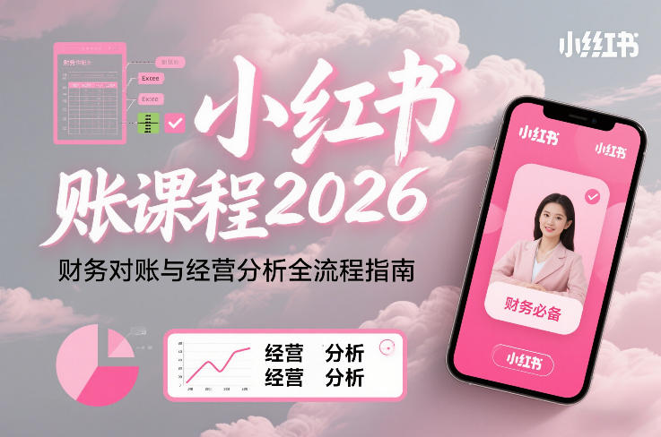 小红书对账课程2026，财务对账与经营分析全流程指南-追逐云网创