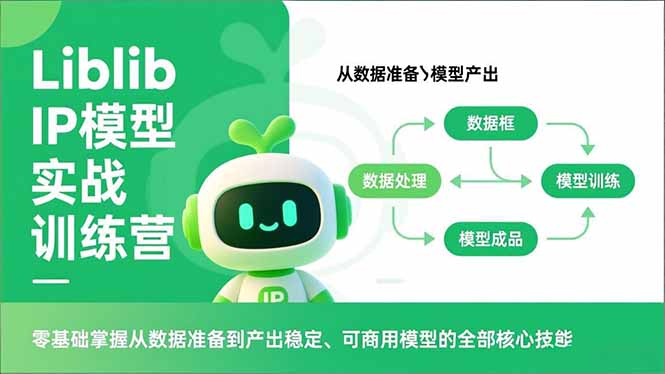 Liblib IP模型实战训练营，零基础掌握从数据准备到产出稳定、可商用模型的全部核心技能-追逐云网创