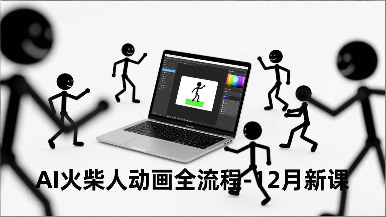 AI火柴人动画全流程-12月新课，文案生成、声音克隆、视频剪辑，零基础快速产出动画-追逐云网创