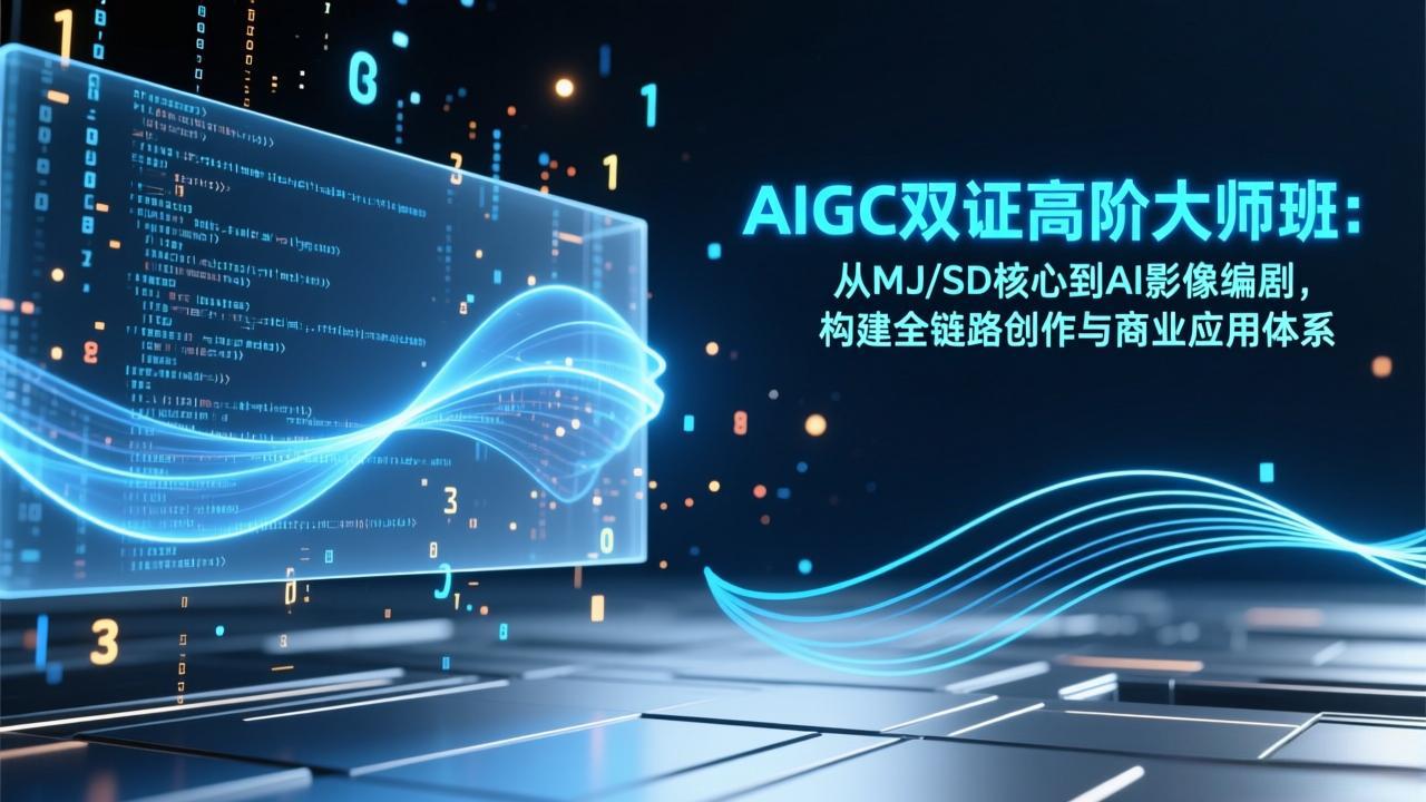 AIGC双证高阶大师班：从MJ/SD核心到AI影像编剧，构建全链路创作与商业应用体系-追逐云网创