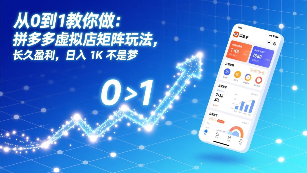 从0到1教你做：拼多多虚拟店矩阵玩法，长久盈利，日入 1K 不是梦-追逐云网创