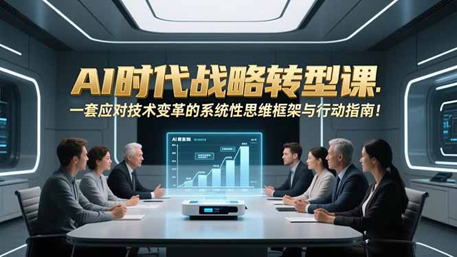 AI时代战略转型课：一套应对技术变革的系统性思维框架与行动指南！-追逐云网创
