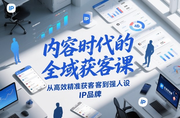 内容时代的全域获客课，从高效精准获客到强人设IP品牌-追逐云网创
