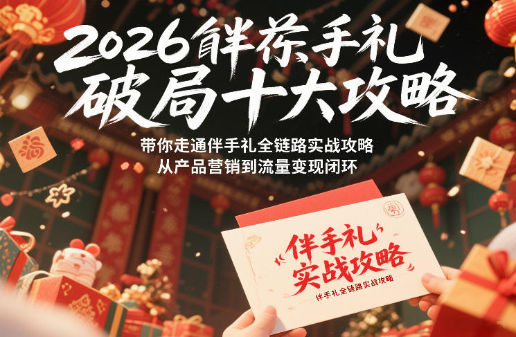 2026伴手礼破局十大攻略,带你走通伴手礼全链路实战攻略,从产品营销到流量变现闭环-追逐云网创